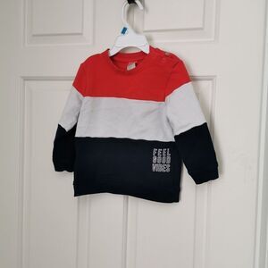 H&M color block sweatshirt size 12-18 m
